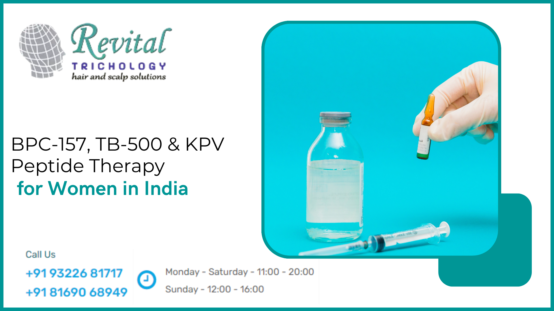 BPC-157, TB-500 & KPV Peptide Therapy in India: Heal, Restore & Optimize Women’s Wellness Naturally