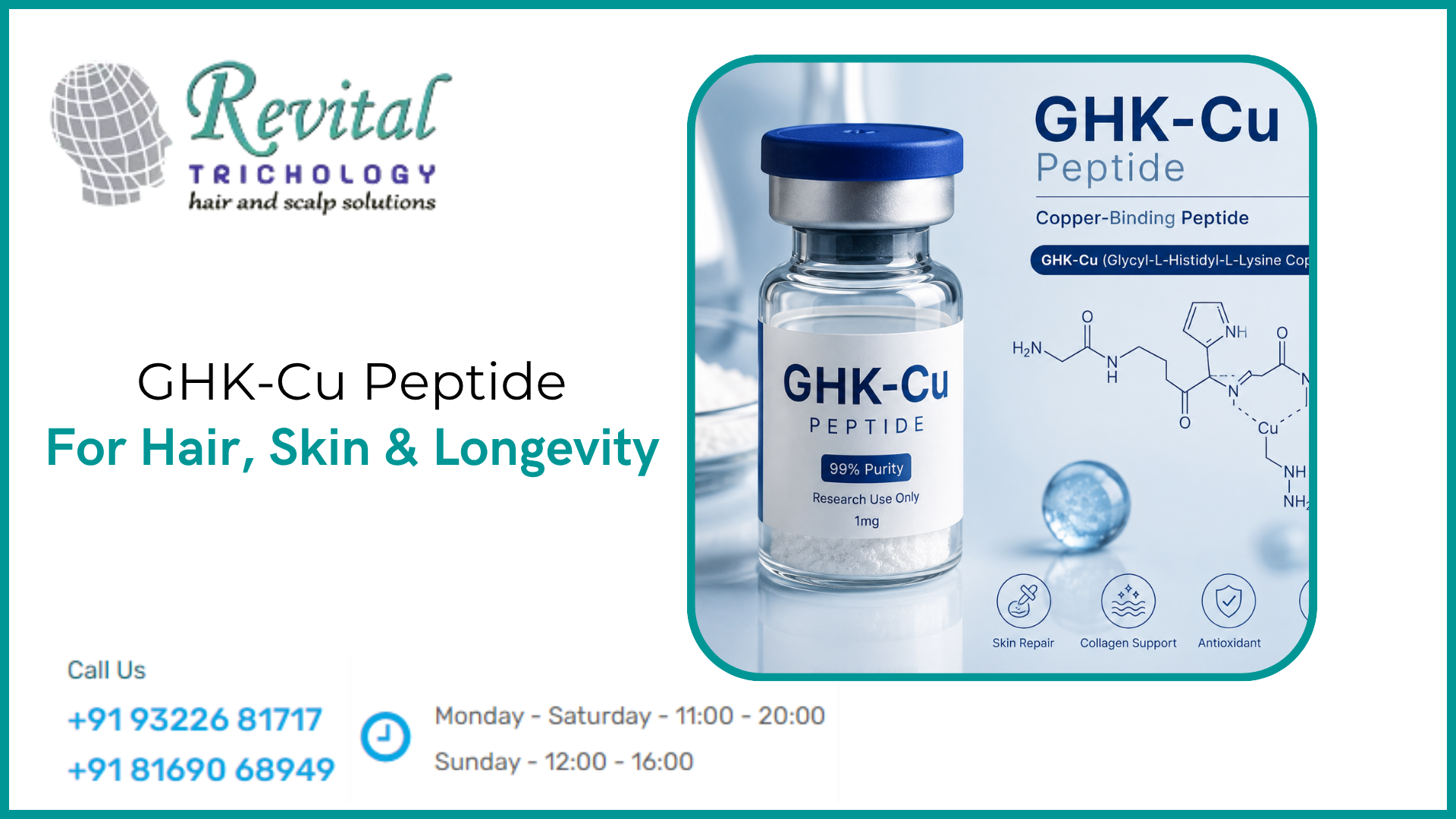 GHK-Cu: The Regenerative Copper Peptide Redefining Anti-Aging, Hair, Skin & Connective Tissue Wellness